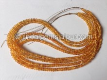 Mandarin Garnet Smooth Roundelle Shape Beads